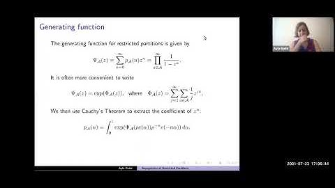 Ayla Gafni: Asymptotics of Restricted Partitions default