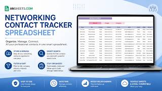 Networking Contact Tracker Spreadsheet | Excel & Google Sheets Contact Management Template