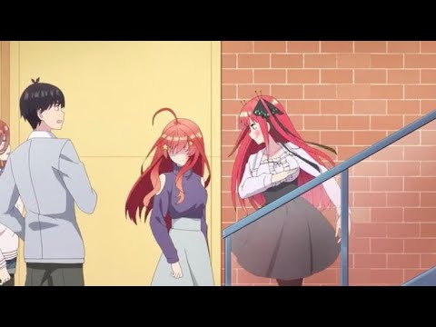 Miku and Nino fighting Itsuki slaps Nino  Gotoubun no Hanayome  2nd Season Episode 2