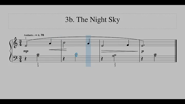 3b. The Night Sky - notation video