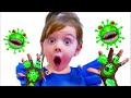 Nastya Story about Viruses and Microbes Kids Stay at Home Настя - история про микробы