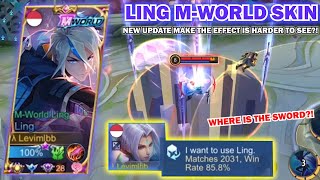 LING M-WORLD SKIN AFTER NEW UPDATES MAKES IT HARDER TO SEE THE ULTIMATE EFFECT!!  - Mobile Legends screenshot 4