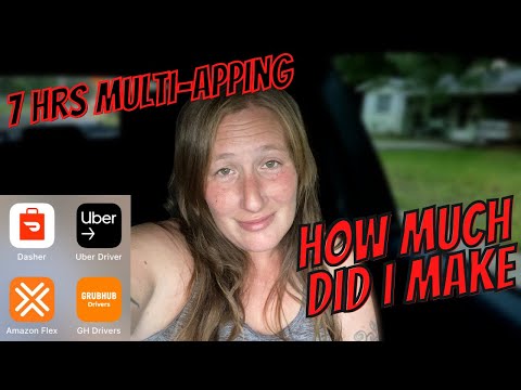 I worked 7hrs to Make That Money Honey🤑| Multi-Apping w/ Amazon Flex, UberEats, DoorDash, & GrubHub