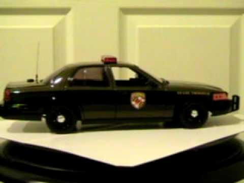 1:18 Scale Maryland State Police Crown Vic with working lights