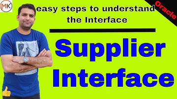 Supplier interface in oracle apps | Oracle Shooter