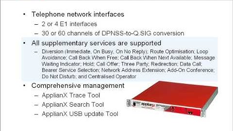 ApplianX DPNSS-to-Q.SIG Gateway