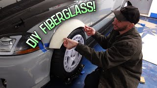 Laying Fiberglass Flares, First Attempt! Widebody Civic pt.4