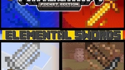 [Minecraft Pocket Edition] Mod Showcase Ep:1 Elemental swords mod