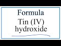 Tin(IV) Hydroxide and Ionic Compounds