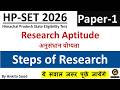 Steps of Research MCQs | Research Aptitude | HPSET Paper 1 2026 Preparation