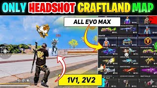Top Secret HN SHRI Craftland Map Code 🤫 | Auto Headshot + All Evo Max 🤯 | New FF Craftland Code 2026