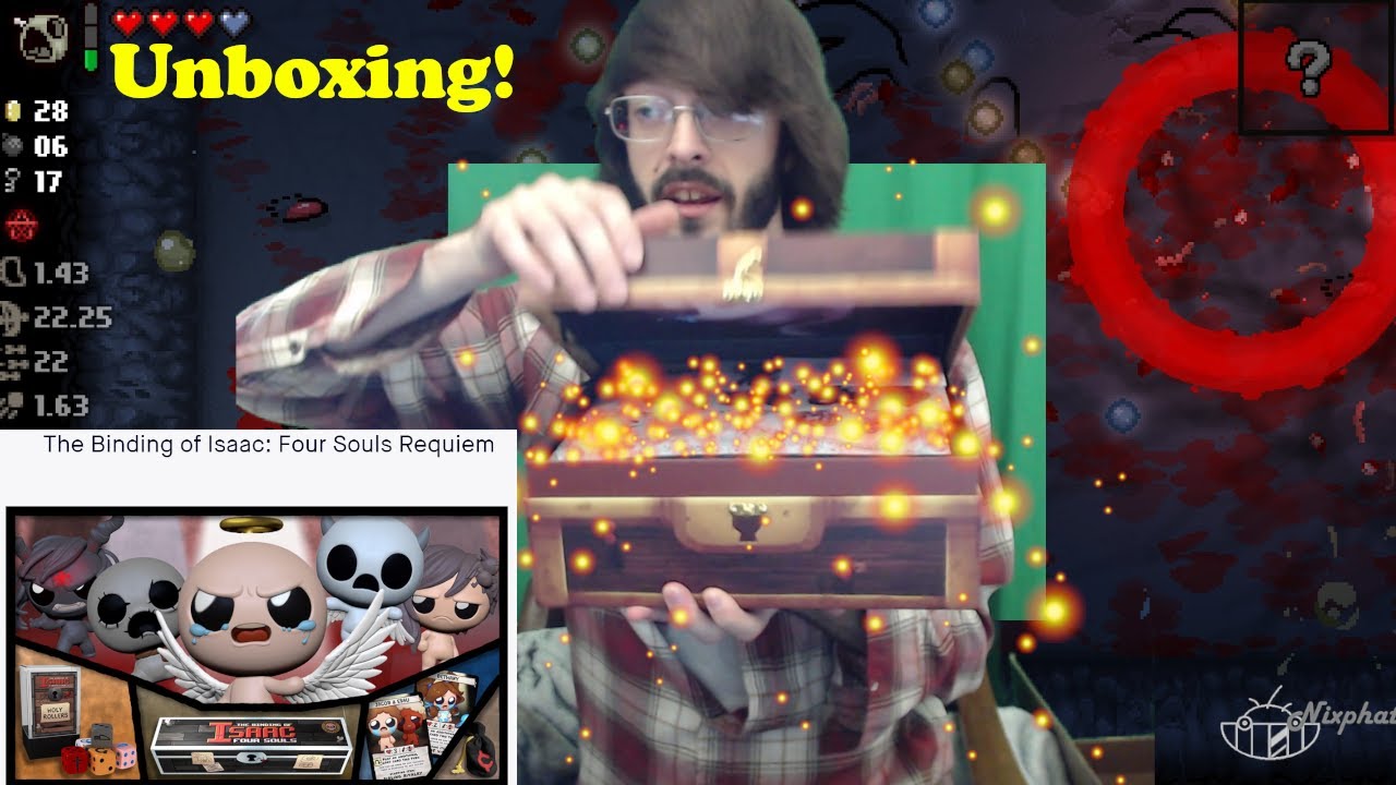 Unboxing Binding of Isaac Four Souls Super Isaac 64 X-Large T-Shirt Promo Cards