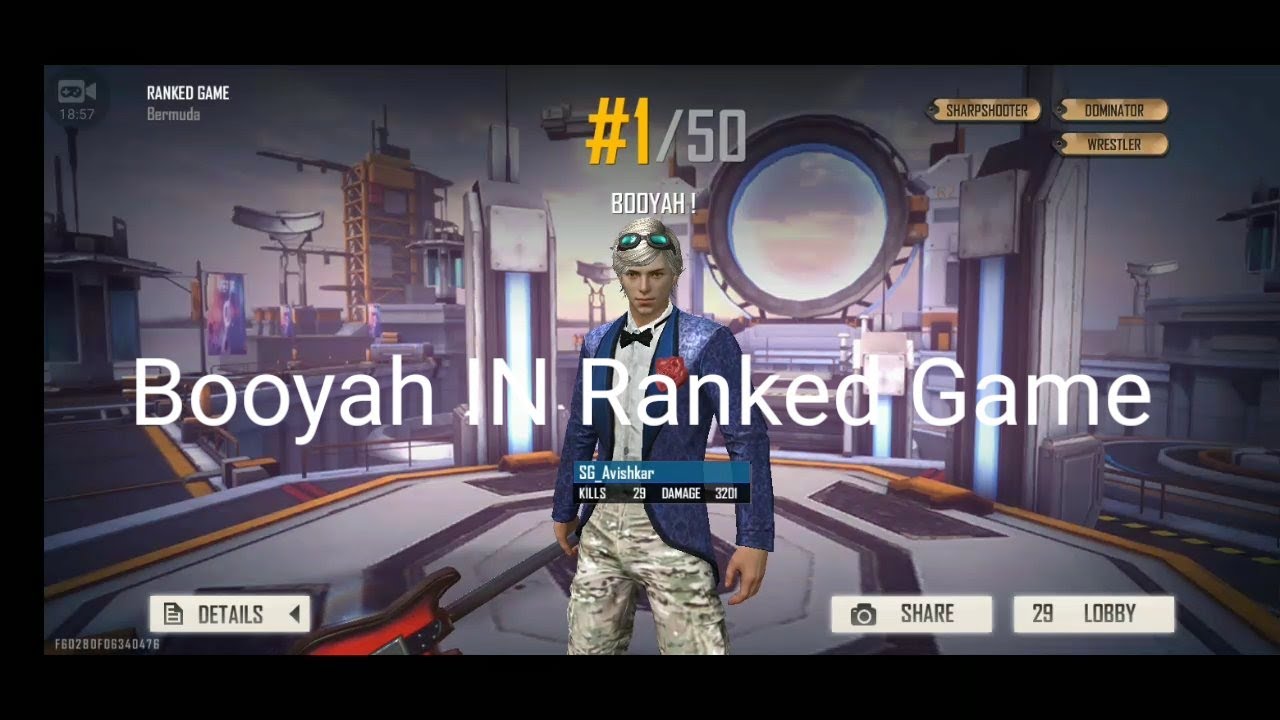 Free Fire Gameplay Ranked Game Booyah - YouTube