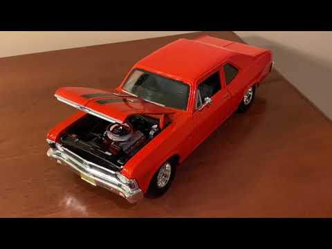 Maisto 1/18 Chevrolet Nova SS 1970 - Modèle Réduit Diecast Bordeaux - Occasion