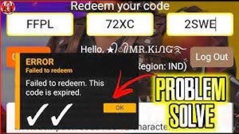 Failed to redeem this code is expired || Problem Solve || The Gramo