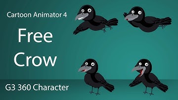 Free Crow Stand and Flying G3 360 Character for Cartoon Animator 4