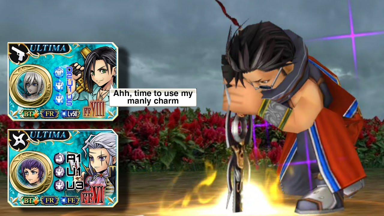 DFFOO [JP]: Ignis BT Raid SHINRYU | Laguna Auron Setzer - YouTube