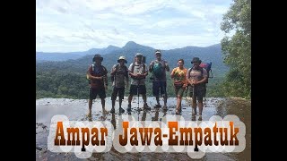 Air terjun Ampar Jawa - Empatuk. Serimbo.  Hamparan awan pagi
