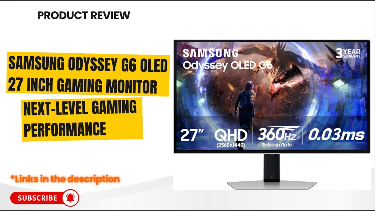 Samsung Odyssey G6 OLED 27” Gaming Monitor Review | 360Hz 0.03ms QD ...
