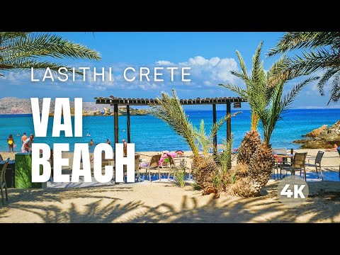 VAI PALM BEACH in Lasithi CRETE | TOP Beaches in GREECE [Travel Video 4K]