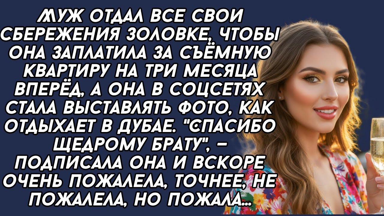 Муж отдал все свои сбережения золовке, чтобы она заплатила за съёмную квартиру, а та уехала...