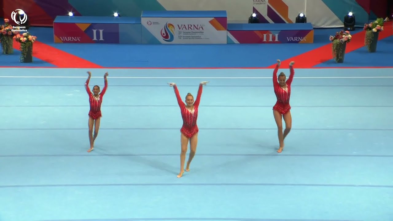 Ruby Bray, Abi Read & Emma Farraj (GBR) - 2023 ACRO European Champions, Junior Women’s Group Dynamic
