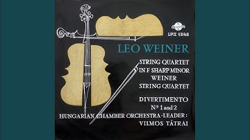 II. vonósnégyes, fisz-moll Op. 13 (1921) III. Andante