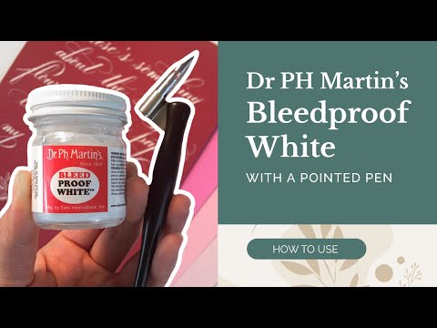 Dr. Ph. Martin's Bleedproof White Tinte: Wie wird sie benutzt? — lilinda  Calligraphy - Moderne Kalligraphie und Gravur
