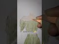 OOTD 💚 | #art #drawing#trendingshorts #trending#shortsart #shortvideo #fashionillustration