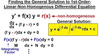 Differential Equation - 1st Order, Linear Form (3 of 9) General Solution of the Non-Homogenous Eqn.