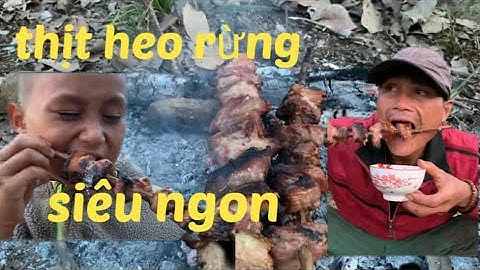 nướng thịt heo rừng bên hồ bỏ hoang và câu cá trắm
