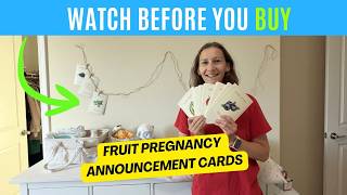 Fruit Veggies Pregnancy Announcement Cards Review and Baby Milestone Ideas