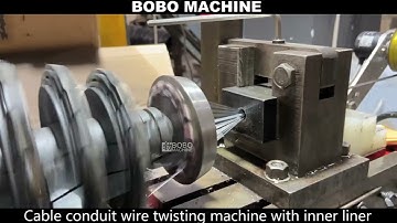 Control cable conduit wire twisting machine with inner liner