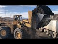 Caterpillar 992B Wheel Loader Loading Coal On Trucks