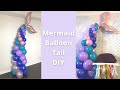 How to Make Mermaid Tail Fin Balloon Garland Arch | Under the Sea Birthday Party