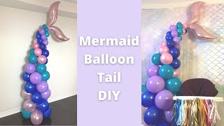 How to Make Mermaid Tail Fin Balloon Garland Arch | Under the Sea Birthday Party