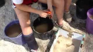 Students Washing Hundreds of Sherds in Israel