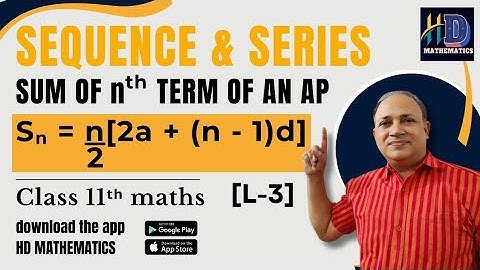 airthmetic progression  sum of n terms sequence and series class 11 in hindi by faculty of kota