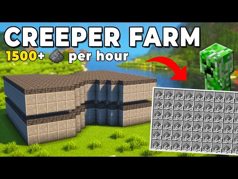 Minecraft: EASY Creeper Farm - 1500+ Gunpowder Per Hour! [1.20]