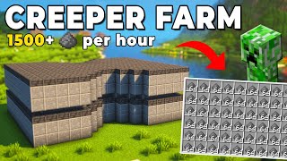 Minecraft: EASY Creeper Farm - 1500+ Gunpowder Per Hour! [1.20]