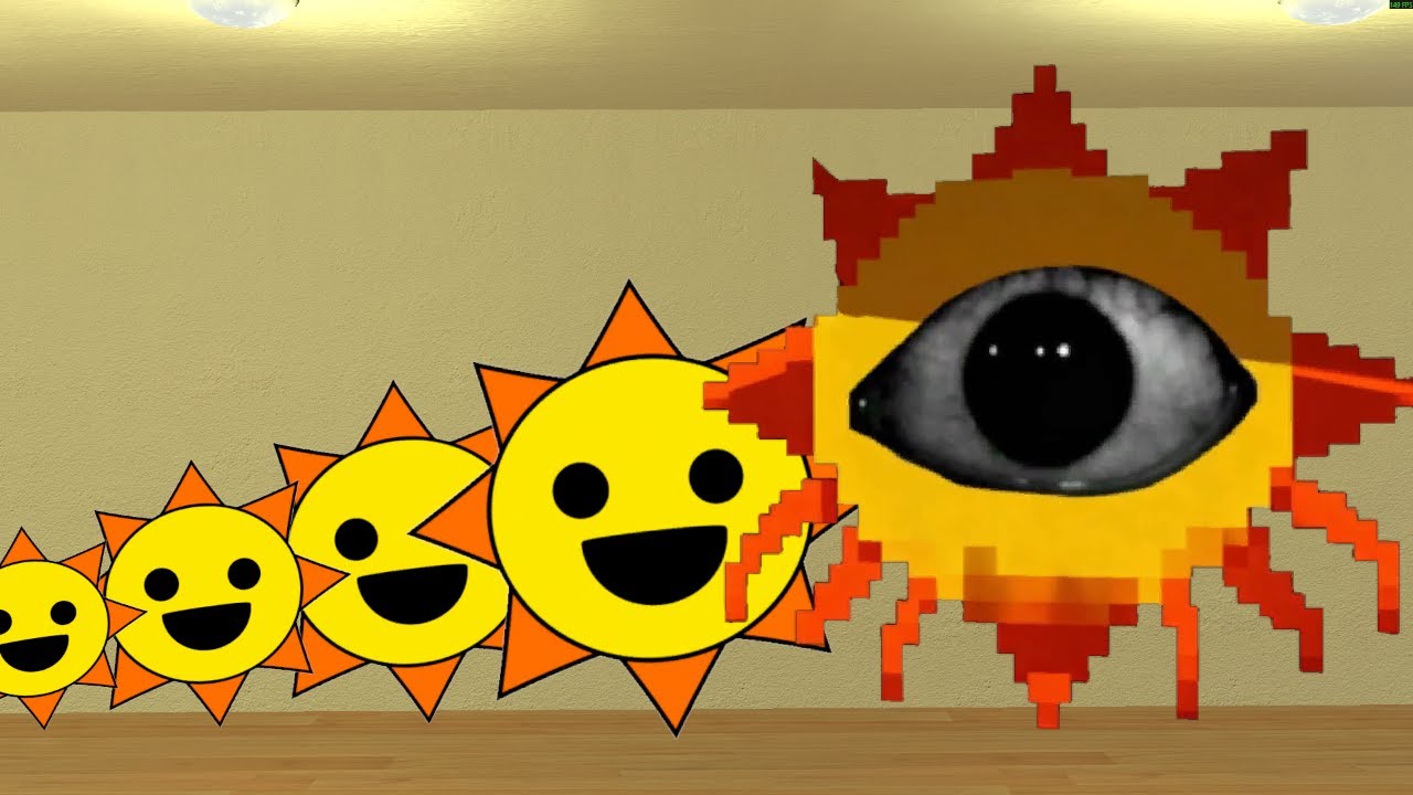 All the Sizes of Sprunki Mr Sun Original and Pixel Multiverses