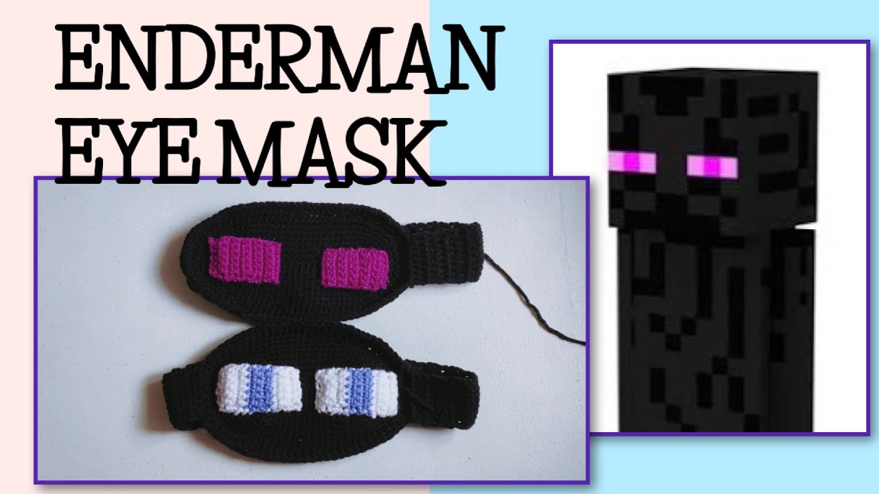 ENDERMAN (Minecraft) Crochet Sleeping Eye Mask #crochet #diy #enderman ...