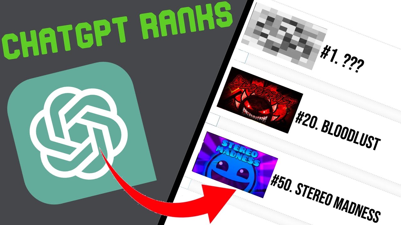 The Top 75 Hardest Levels In Geometry Dash According to ChatGPT - YouTube