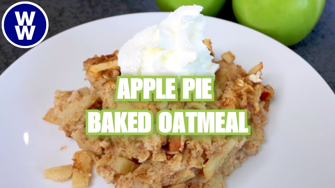 EASY Skinny Apple Pie Baked Oatmeal Fall WW Breakfast Meal Prep EASY Skinny Apple Pie Baked Oatmeal Fall WW Breakfast Meal Prep