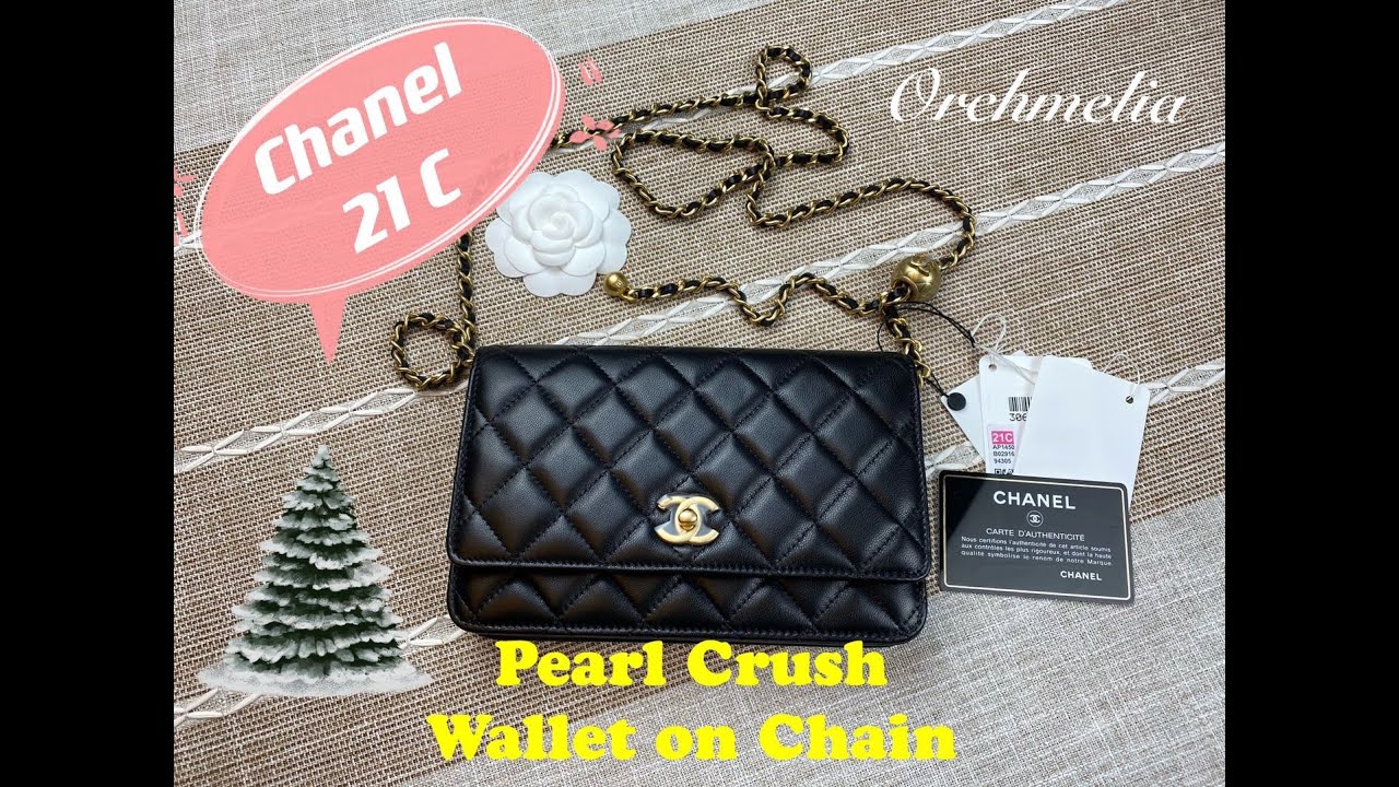 Chanel 22C Wallet On Chain Black in Lambskin Leather with Gold-tone - US