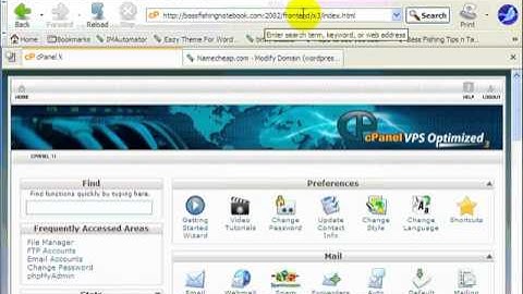 Setting Up Wordpress - Changing Name Servers