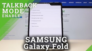 How to Activate / Deactivate TALKBACK in SAMSUNG Galaxy Fold – Open & Use Talkback