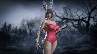 Resident Evil Village Lady Dimitrescu In Bad Red Bunny Costume Pc Mod