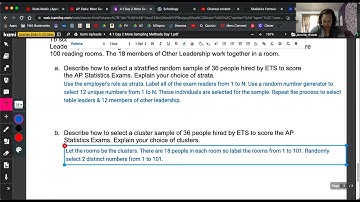 AP Stat 4 1 Day 2 CYU Other Sampling Methods part 1