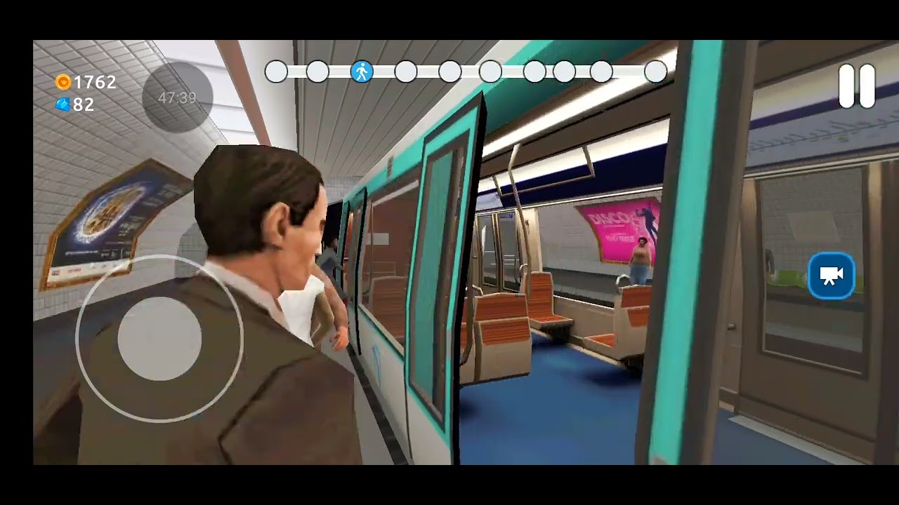 Парижское метро в Subwey Train режим пассажира с кучей не нужной рекламы 